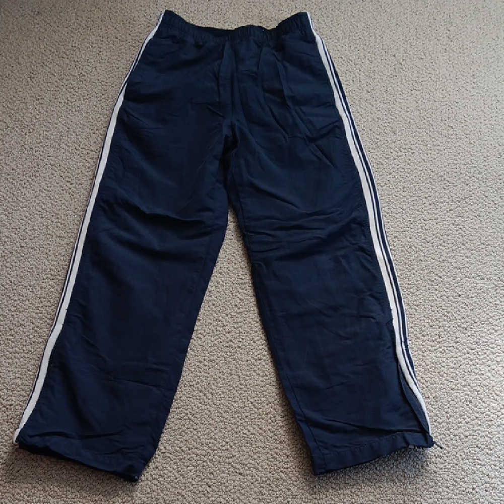 Kids Navy Gap Fleece Lined Nylon Track Pants